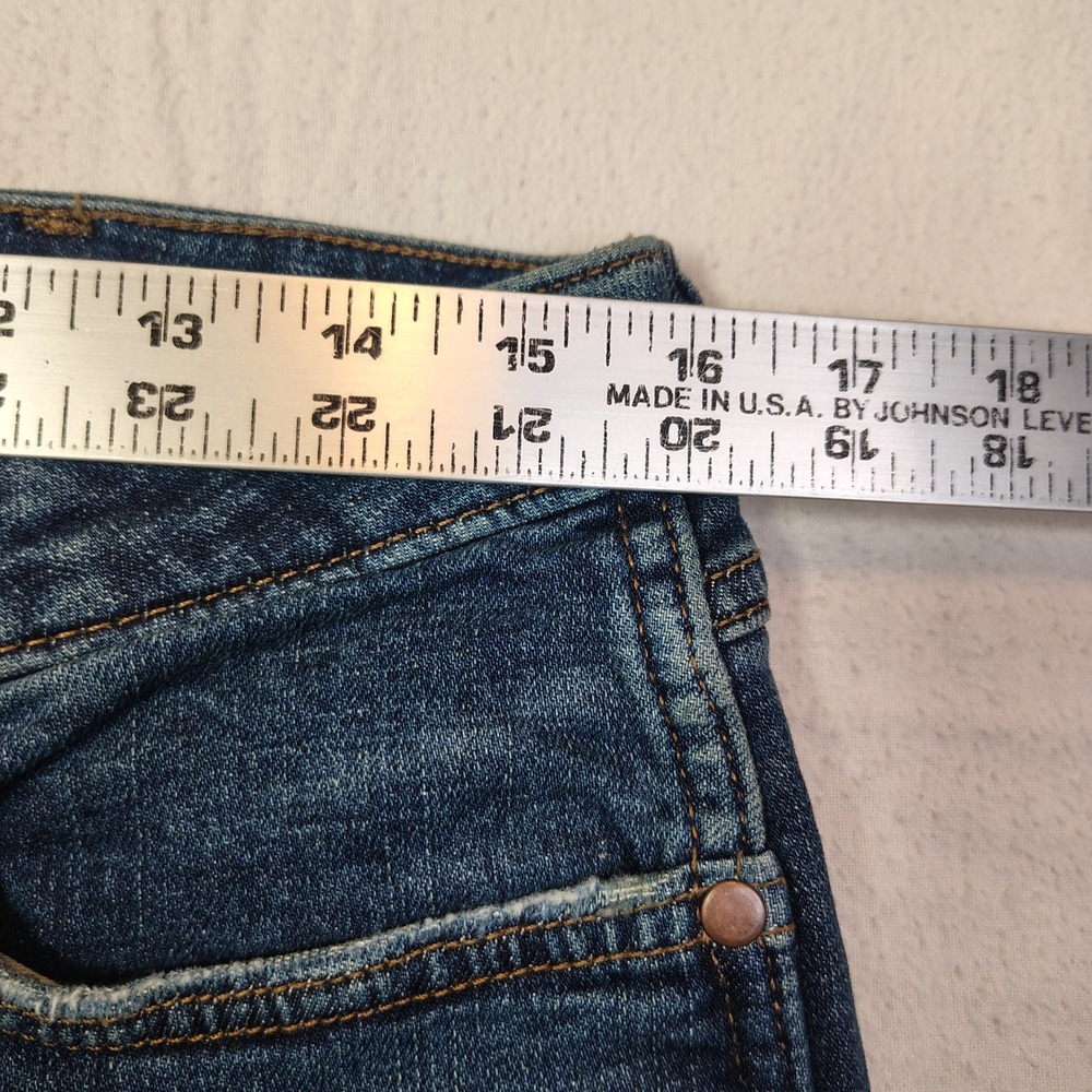 Wrangler High Rise Flare Jeans Womens 30x32 Blue 75th Anniversary Hemp Blend - Picture 5 of 15